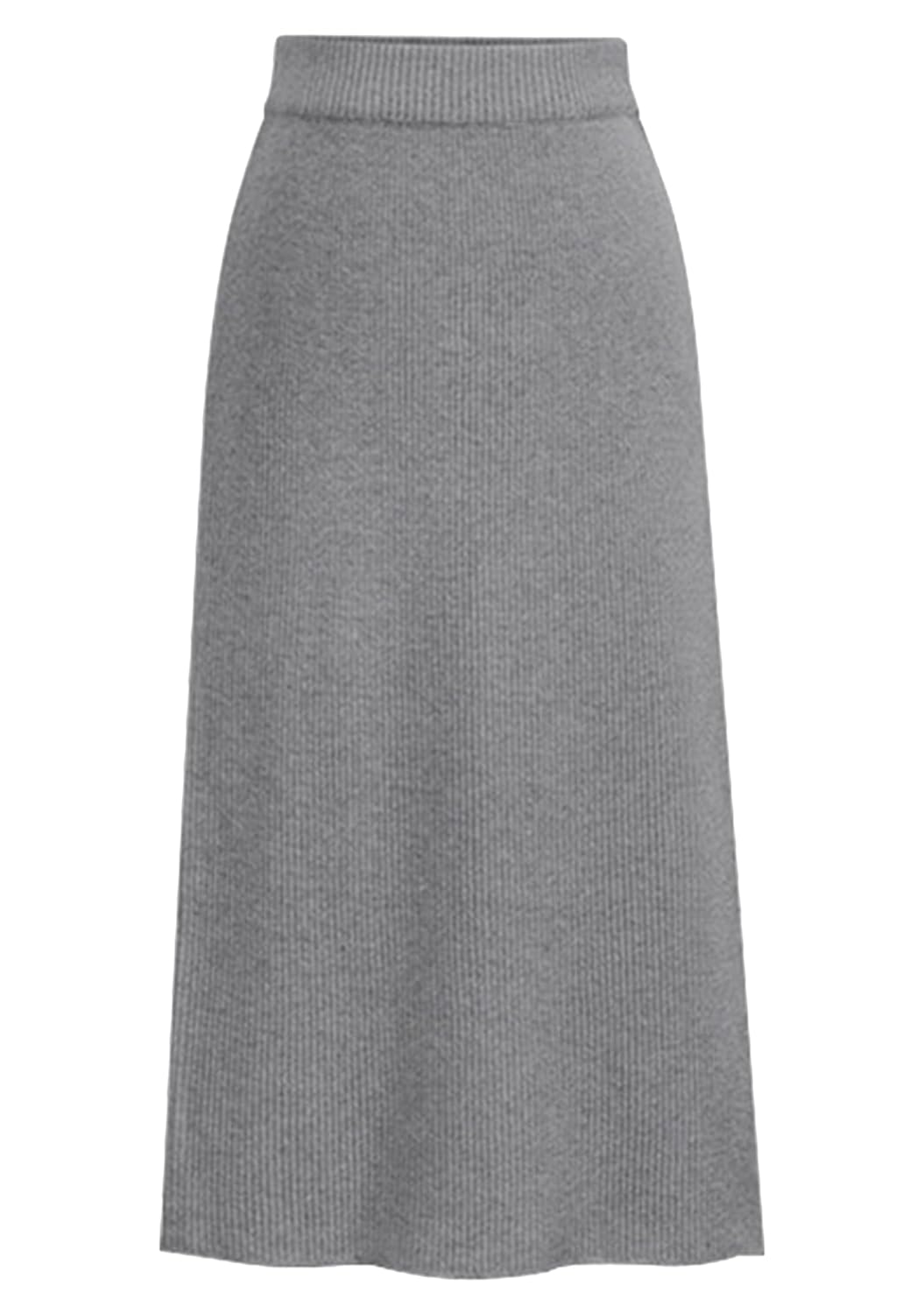 YMING Womens High Waist Side Slit Bodycon Skirts Winter Solid Color Knit Skirt Stretchy Long Pencil Skirts Plus