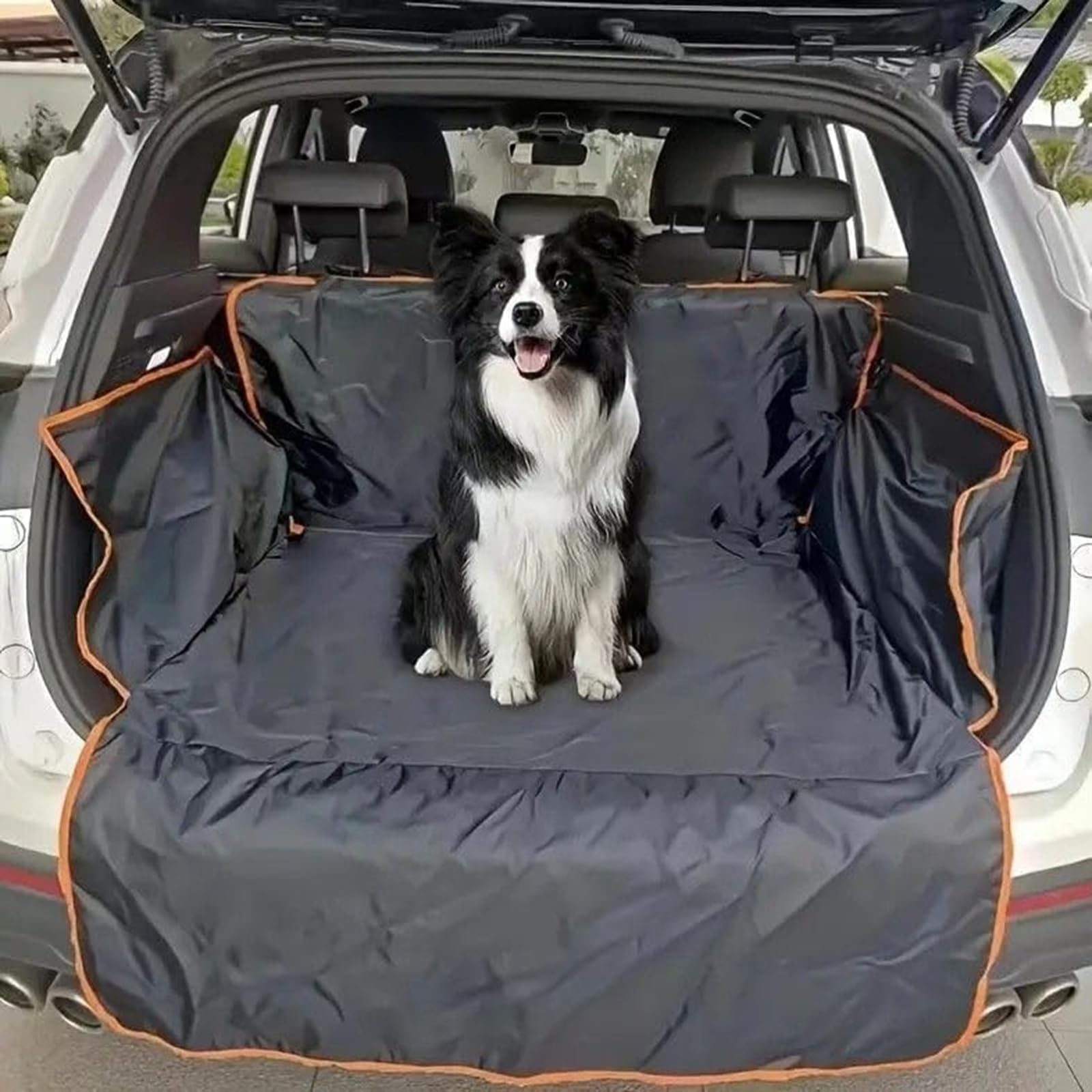 R-timer Dog Car Boot Liner Protector for Abarth Grande Punto (199) 2007, Luggage Area Mat Waterproof Bumper Guard Side Panel Shield Scratchproof Travel Accessory