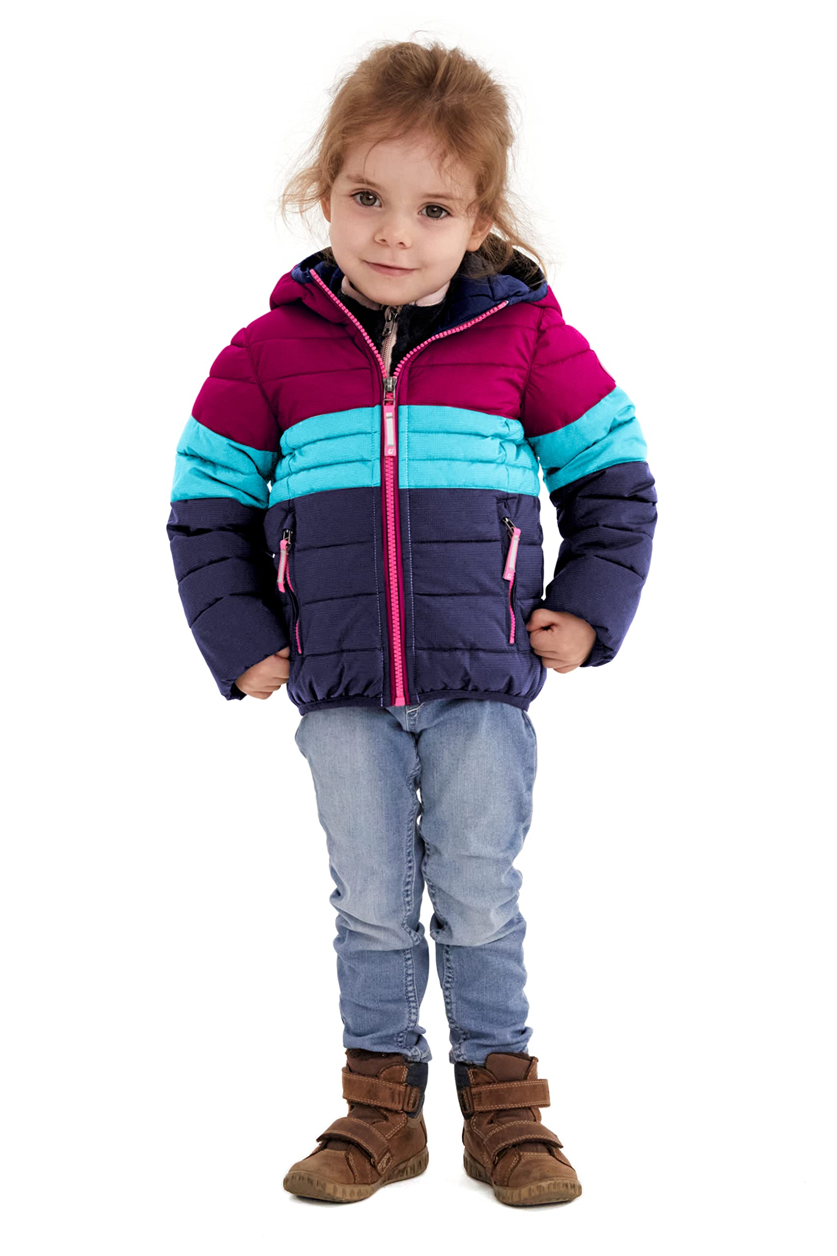 Killtec Hipsy Mini Giacca Invernale con Cappuccio in Piuma D'Oca, Unisex Bambini, Susina, 122/128
