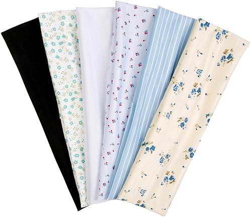 Vista 8 de TERSE Diademas negras para cabello corto para mujer, bandas elásticas antideslizantes para el sudor, envolturas de tela suave para entrenamiento