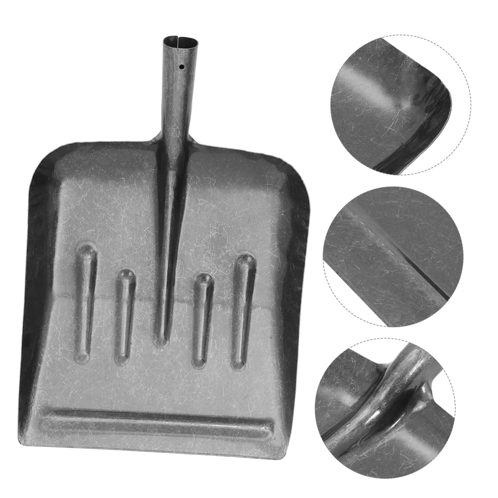 DOITOOL Manganstahl Reinigungsspaten für Landwirtschaft und Garten Kurzstiel Flachspaten mit Ergonomischem Griff rutschfeste Oberfläche für Mistentfernung Schneeschaufeln und
