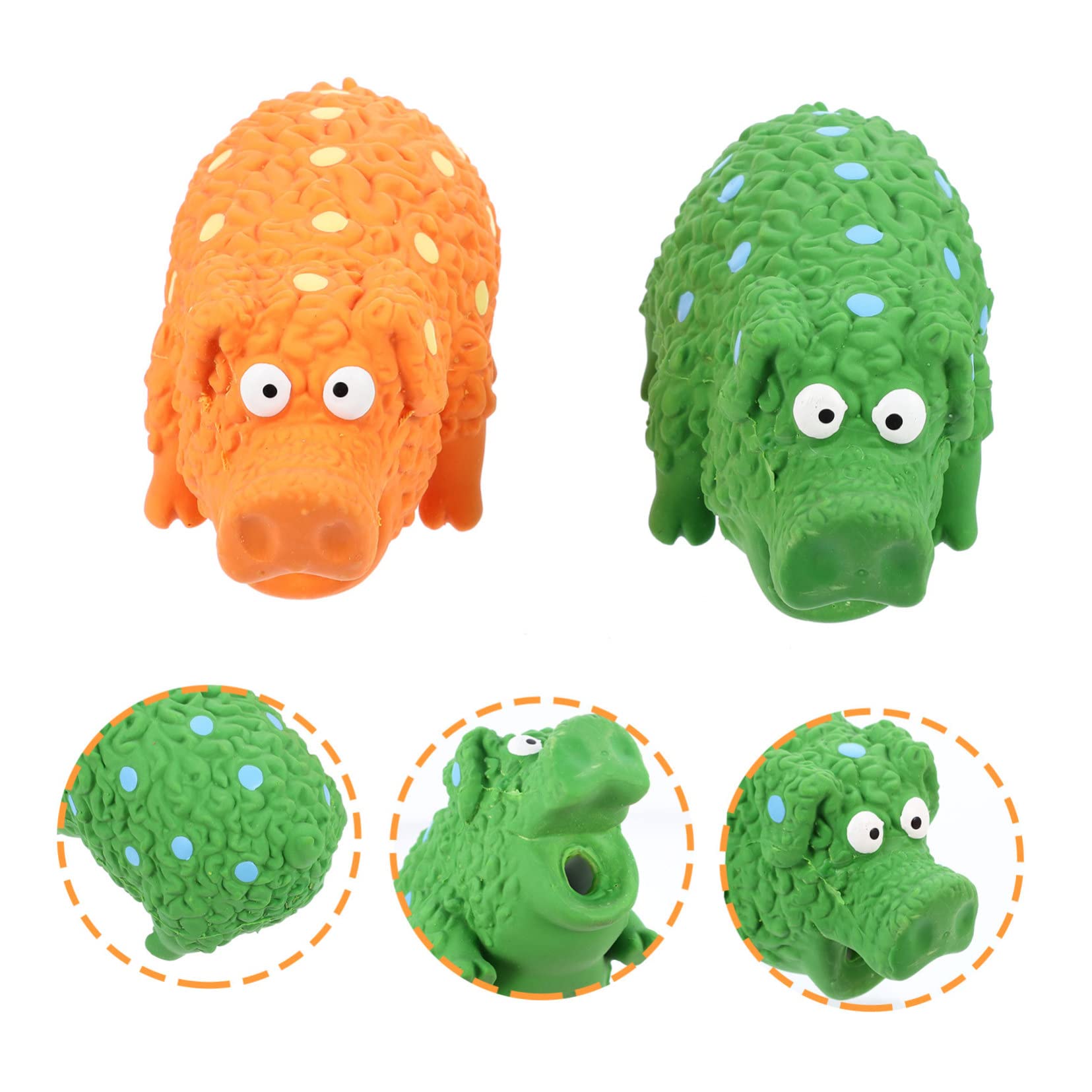 FRCOLOR 4piezas Juguete Chirriante para Perros Set Juguetes De Látex para Masticar para Cachorros y Perros Pequeños Ayuda Limpiar y La Inteligencia