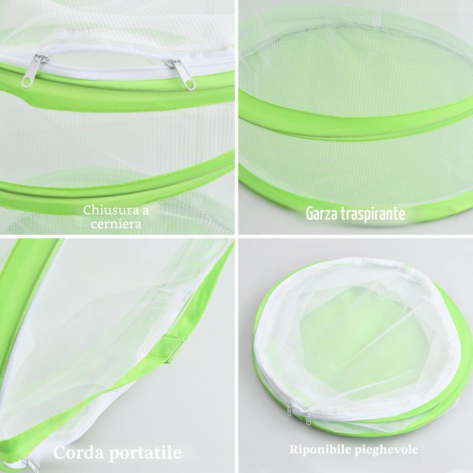 Gabbia per Insetti - Habitat Pieghevole per Farfalla Casetta 30 x 35 cm - Portatile Adatto per Creare un Ambiente Sicuro e Confortevole per Gli Insetti