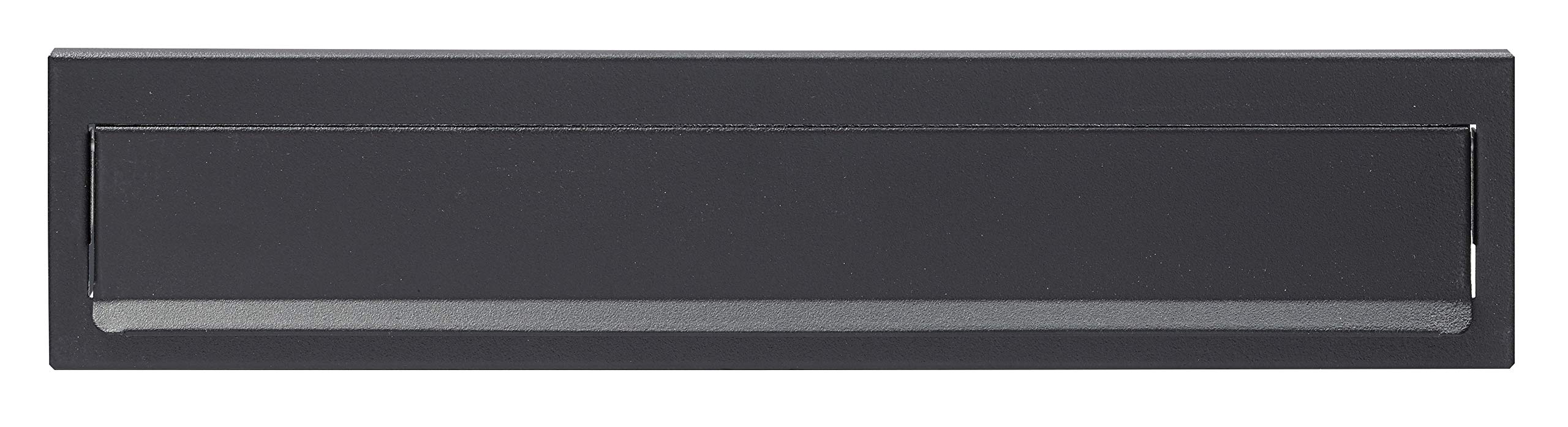 ARREGUI C614 Entrée de boîte aux lettres en acier pour porte, mur et portail, Bouche d'entrée de boite aux lettres extérieure de 33,5 x 3 cm, Résistant, Installation facile, 34,6 x 7,5 cm, Noir