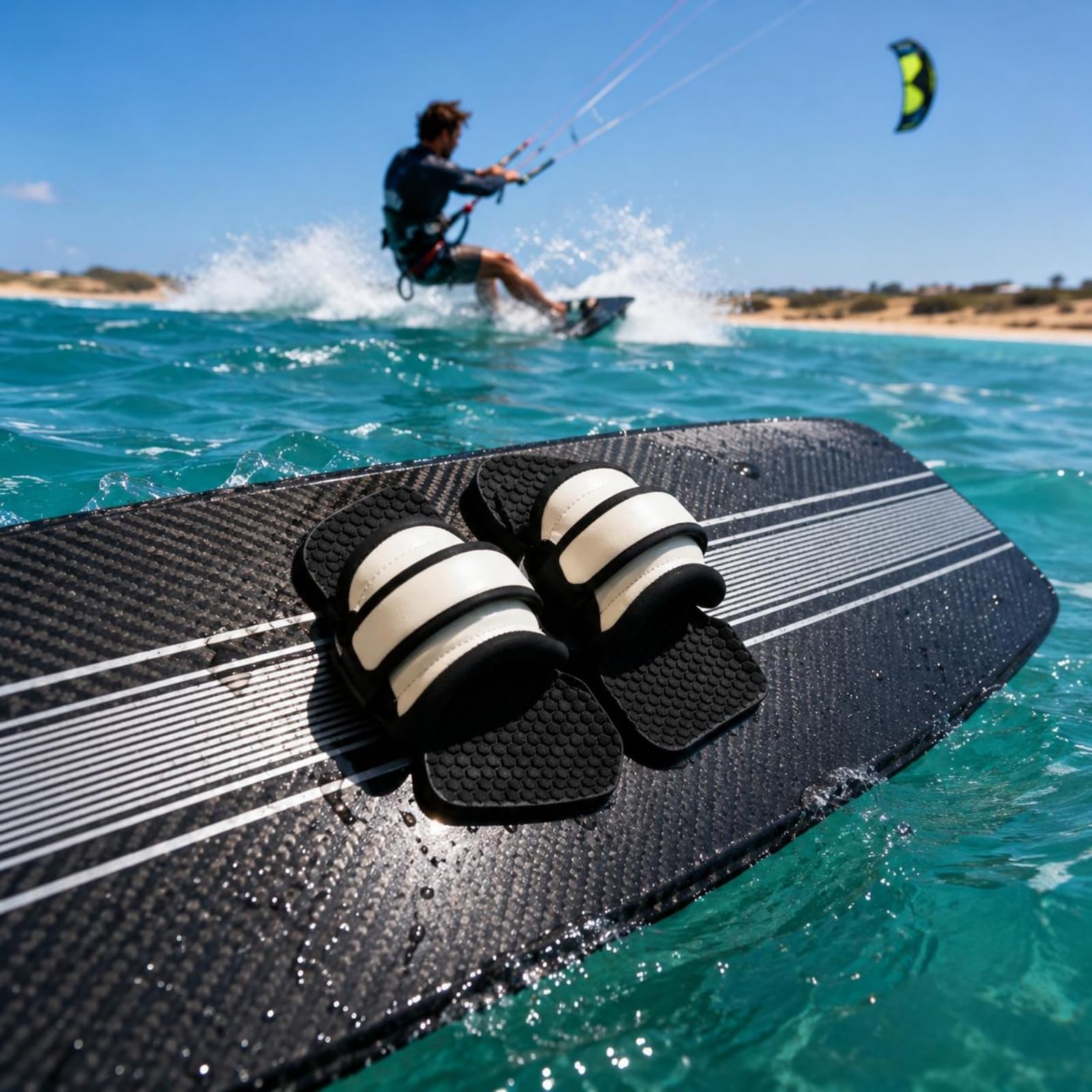 perfk Calzado Acuático Correa Botas Correas Aletas Cierre Ajustable con Superficie de Agarre y Soporte Confortable Adecuado para Deportes Acuáticos Surf Tabla EU