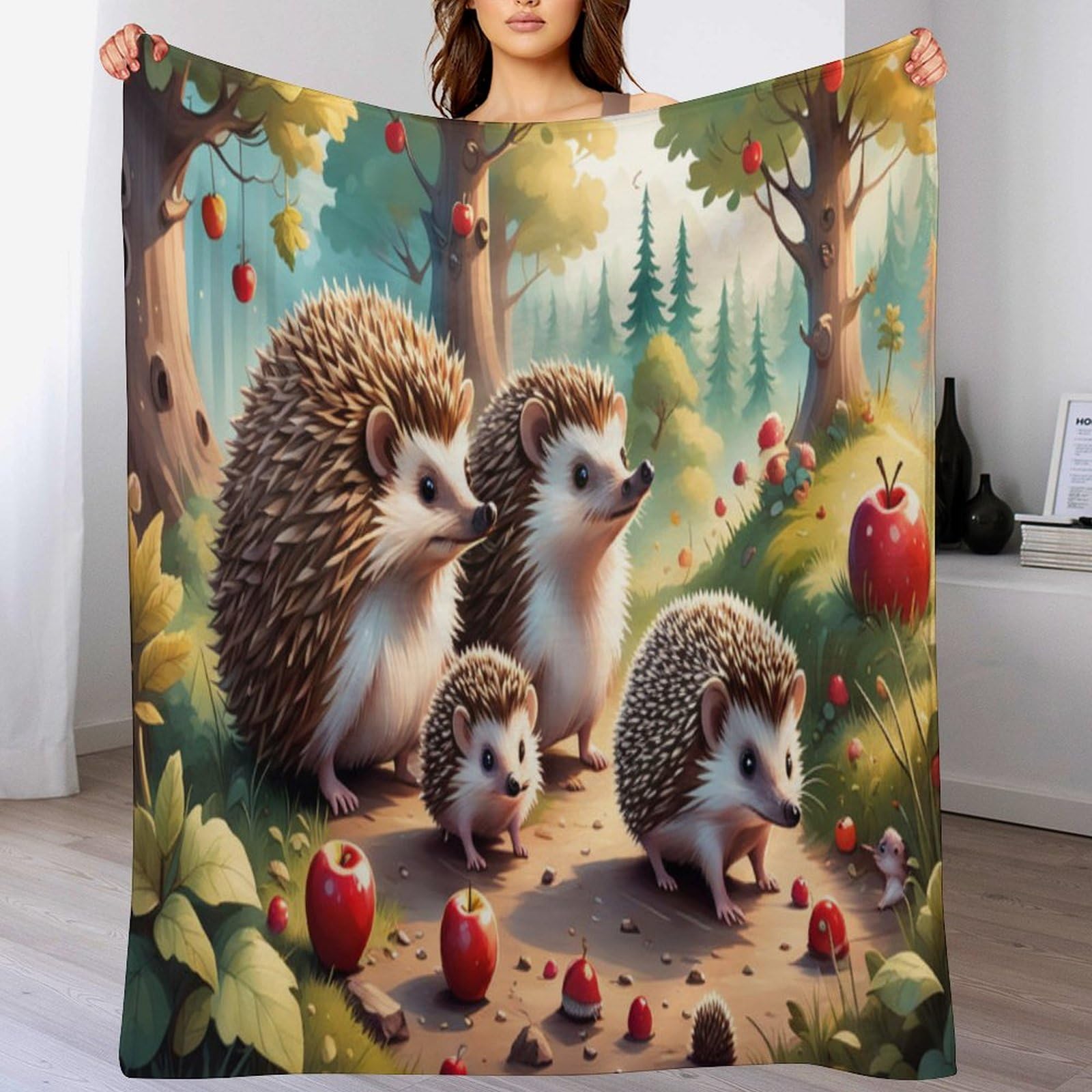 Couverture hérisson pour bébé au balcon ou sur le fauteuil de la chambre d'enfant