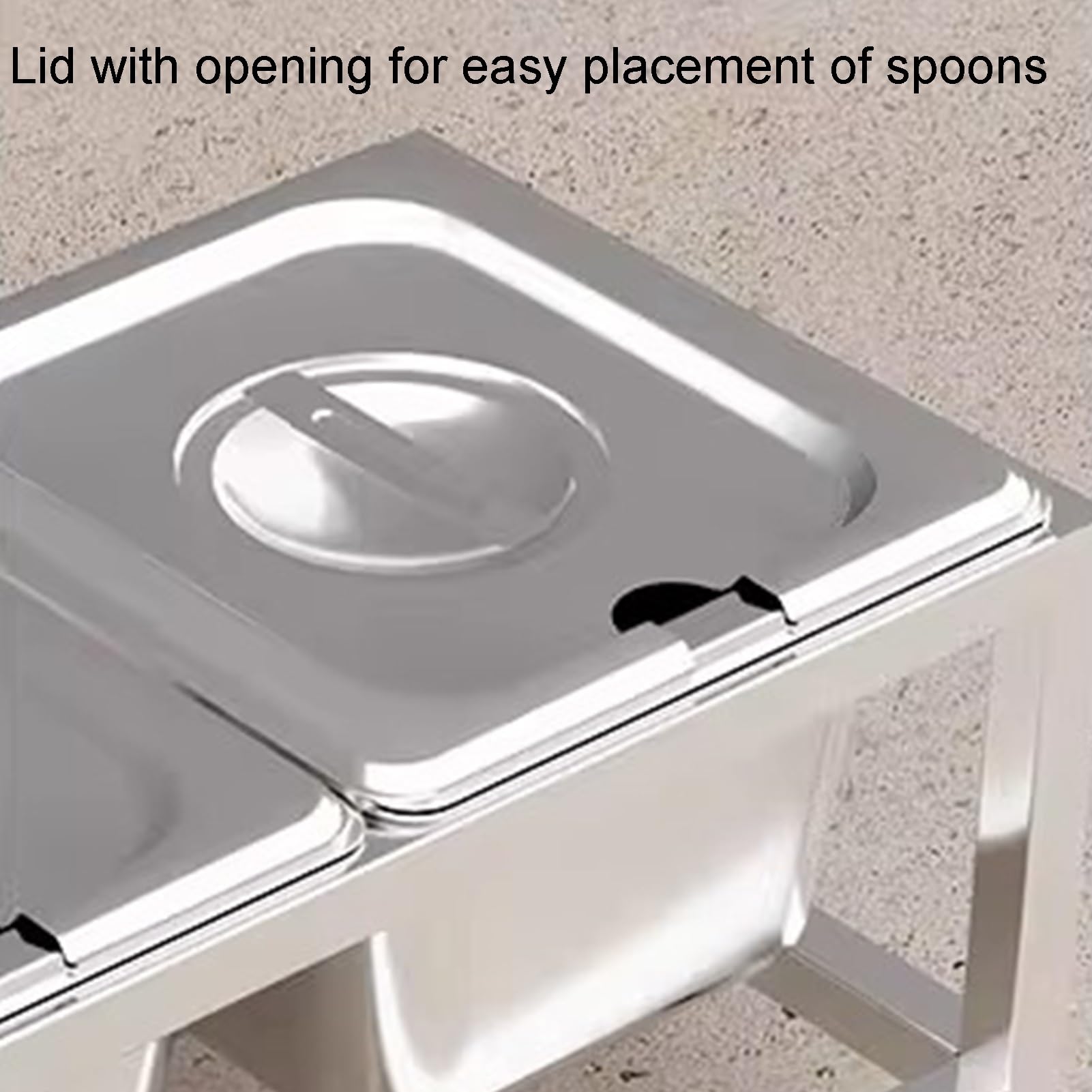 Juego De Especieros Comerciales, Estantes Para Condimentos, Cocinas, Bufés, Dispensador De Condimentos, Recipiente Para Alimentos, Organizador Para Salsas, Ensaladas, Mermeladas(Silver-B,33.5x18.5x14.