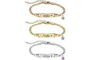 Personalized Name Bar ID Bracelets for Kids