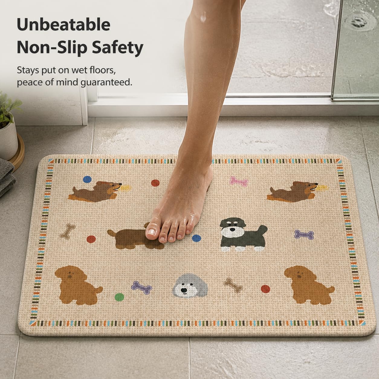 Tapis Bain Séchage Antidérapant, 60 * 90cm