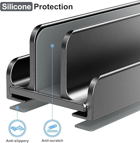 Miniatura 5 de Soporte vertical para laptop, soporte de aluminio para laptop, diseño ajustable 3 en 1, compatible con MacBook, MacBook ProAir, Dell, HP, Lenovo,