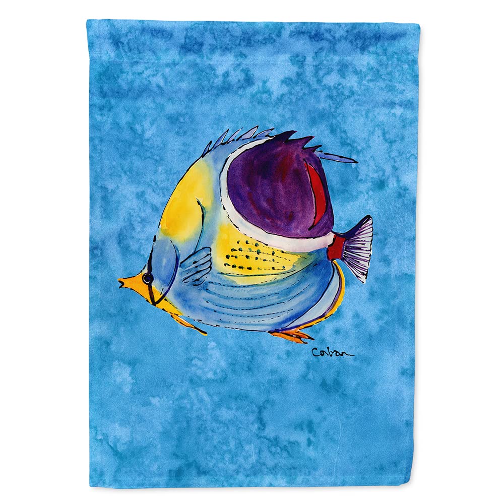 Drapeau poisson tropical en toile grand format pour décoration extérieure de maison