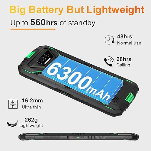 Miniatura 4 de DOOGEE Teléfono desbloqueado resistente 2023 S41 PRO NFC 6300mAh batería 4G Dual Sim teléfonos resistentes Android 12 7GB32GB SD 1TB pantalla HD de