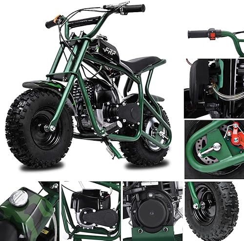 FRP DB003 - Mini moto de cross de 2 tiempos de 50 cc, mini bicicleta para niños, a gasolina, todoterreno todoterreno, mini motocicleta de gasolina,