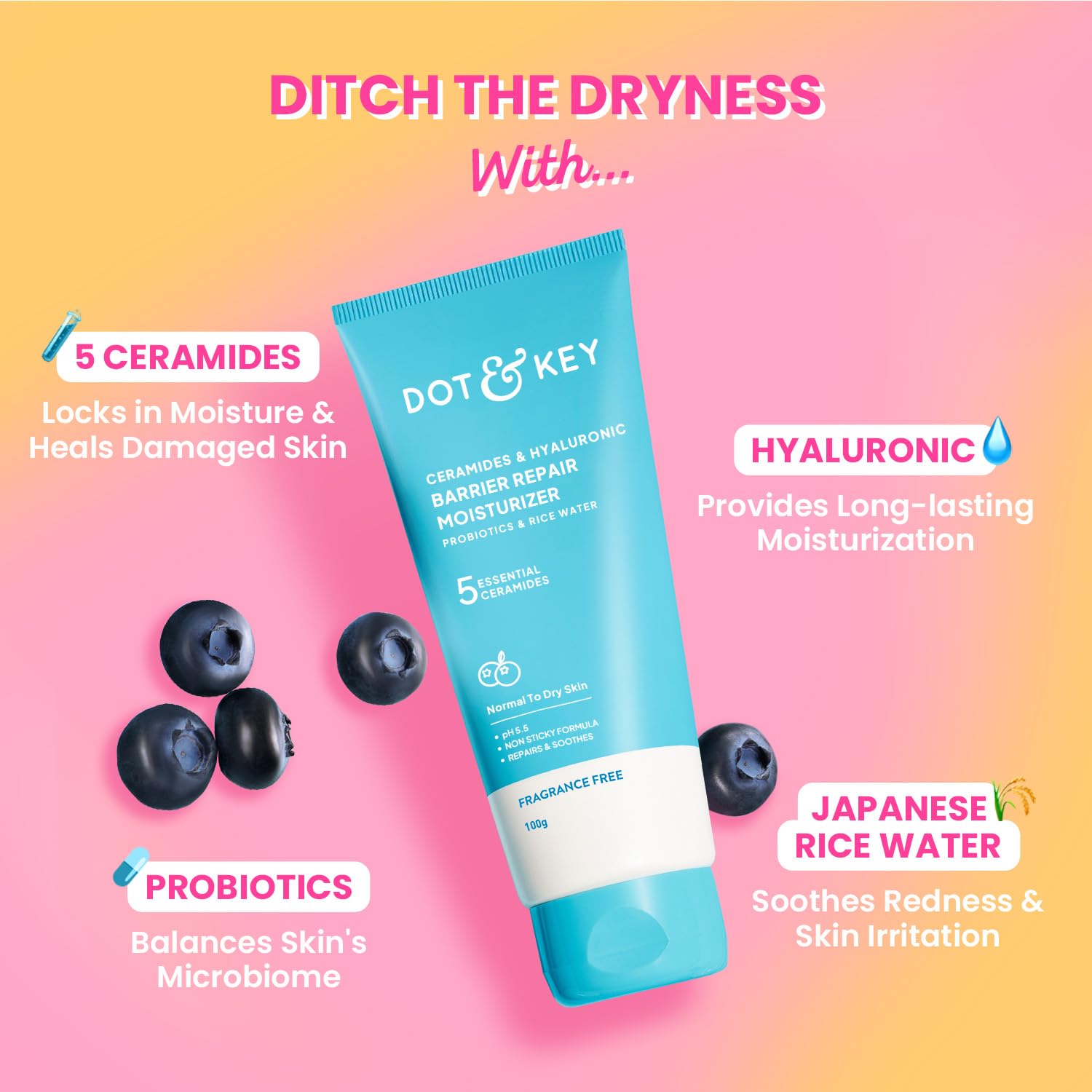DOT & KEY Ceramides & Hyaluronic Skin Barrier Repair + Face Cream For Dry Skin-100G & Vitamin C+E Super Bright Sunscreen Spf 50 Pa+++ - 50G | For Men & Women, 1 Count 3