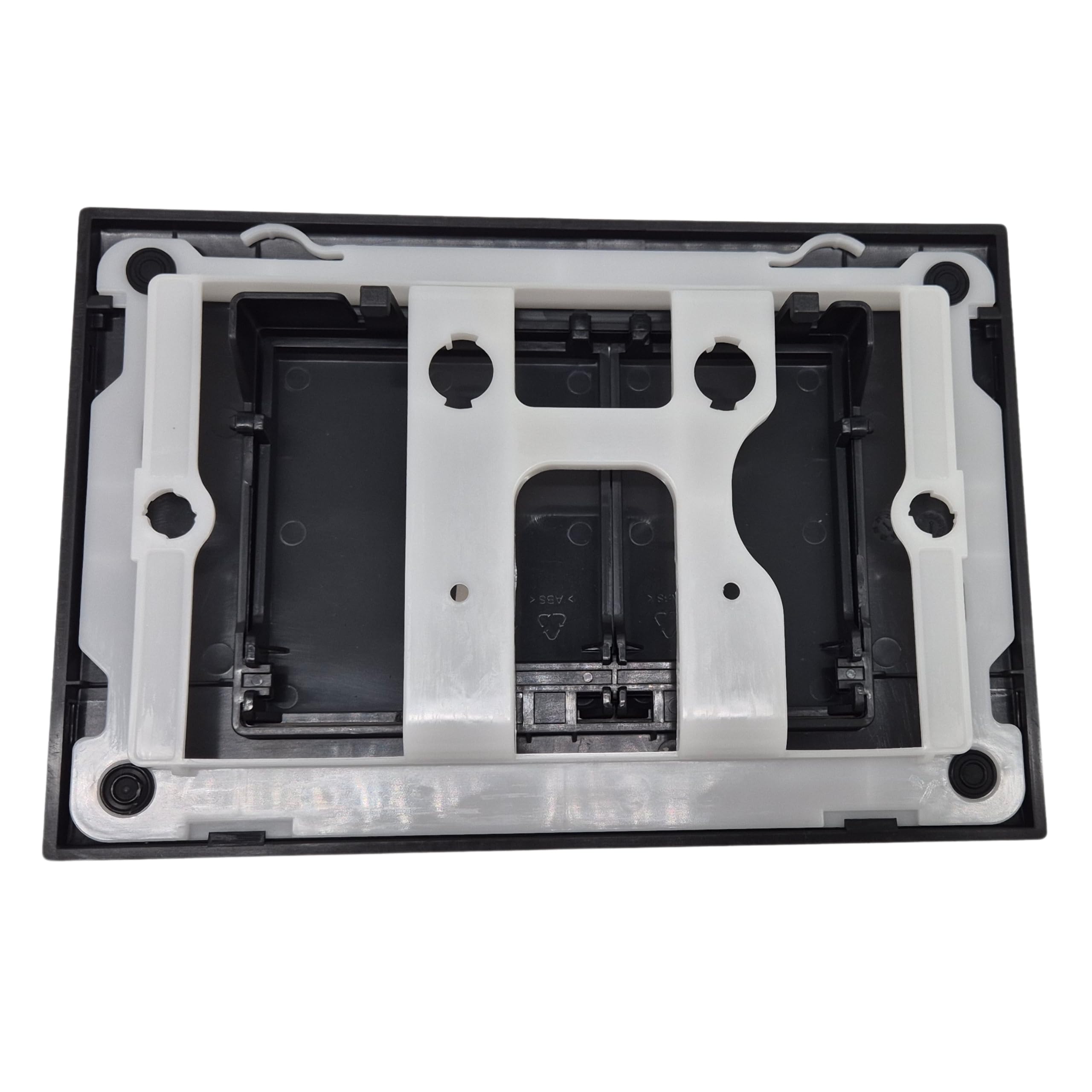 Piastra di comando per WC AquaUno Flow, 24,5 x 16,5 cm, nero | plastica ABS; scarico meccanico a 2 quantità per cassette da incasso Sigma; versione pronta per il montaggio