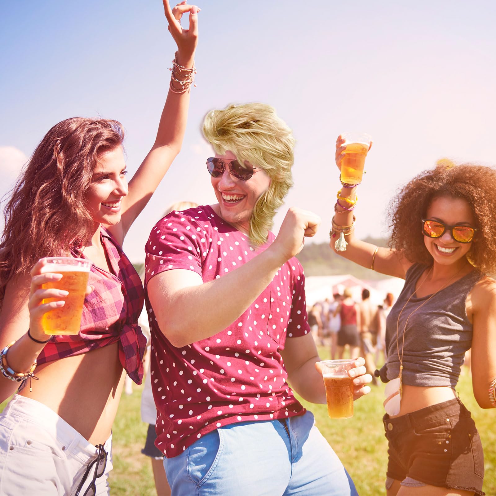 Pruik exotic Mullet | Unieke look voor elk feestje