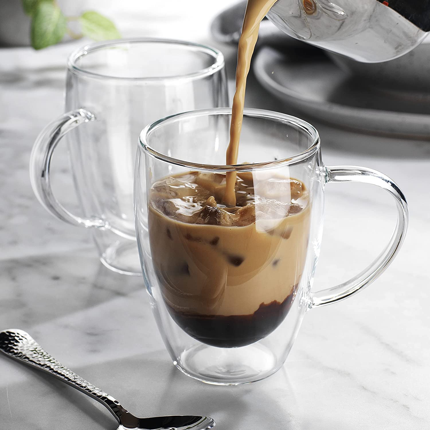 ZEYFLEEB Double Wall Glass Mug for Coffee Tea Latte with Handle | Borosilicate Glassware for Hot and Cold Beverages Glass Mugs & Cups - 350ML - 1 pcs (B0D9MF5P2K) Amazon Price History, Amazon Price Tracker