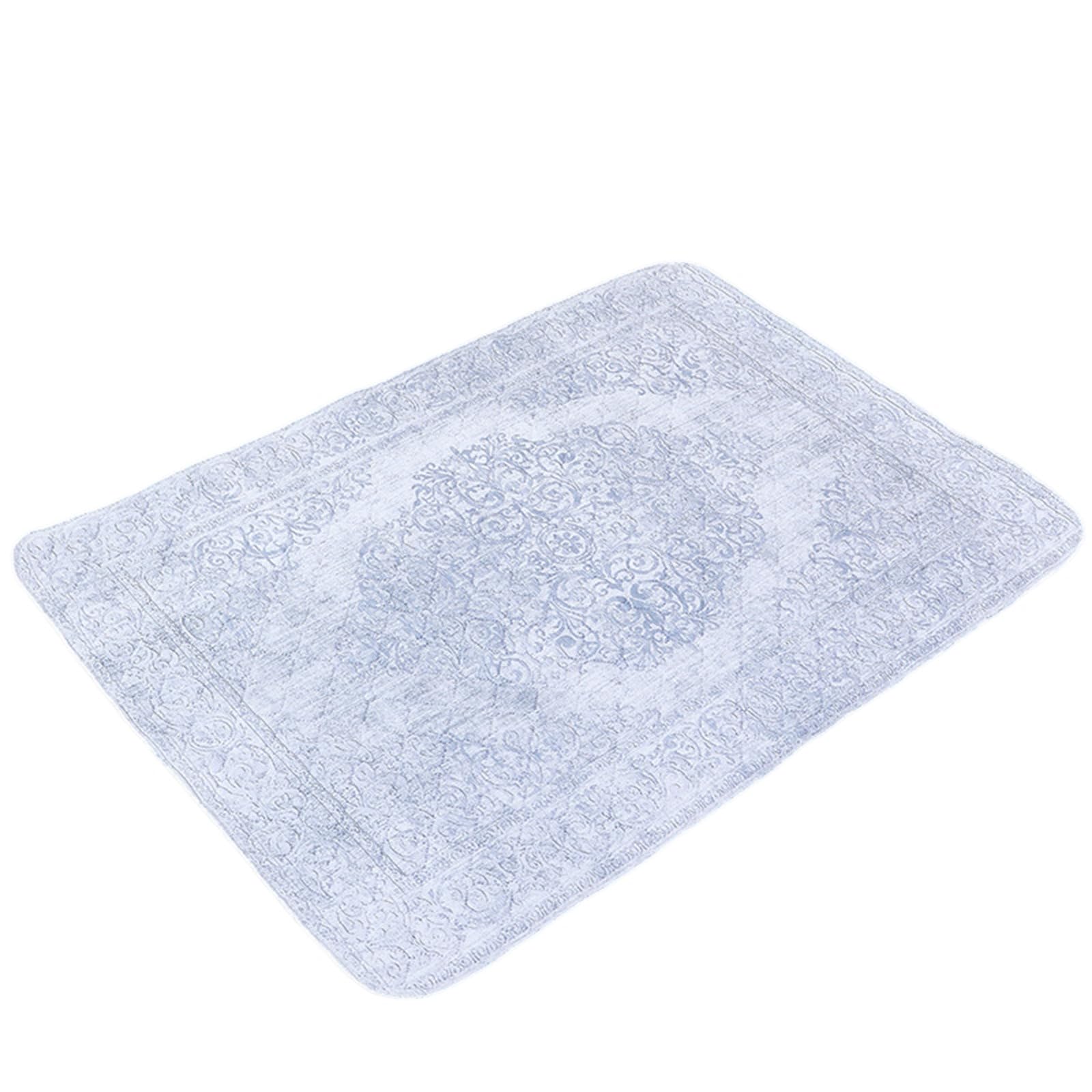 FANSU Absorbent Puppy Pads, Mediterranean Print Non-Slip Waterproof Puppy Training Pads Reusable Dog Mat Washable Dog Training Pads Large Puppy Pads for Floor Protector, Couch (150x90cm,White)