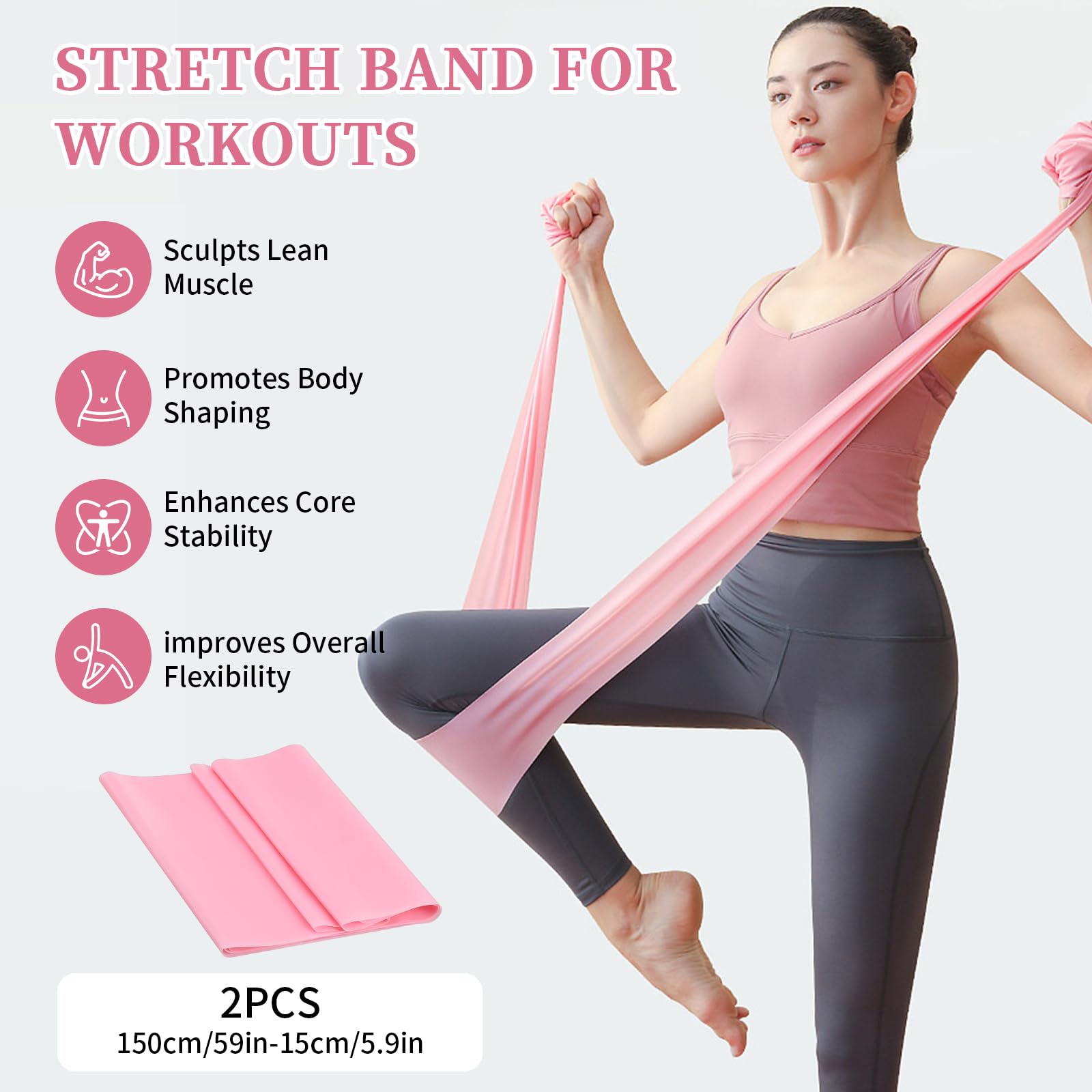 Set di 10 Accessori per Pilates,Kit Pilates Essenziale per Donne con Palla da Yoga,per Donne con Palla da Yoga,Palla da Yoga,Anello da Yoga,Borsa Portatile,Anello di Tensione,Fascia Fitness
