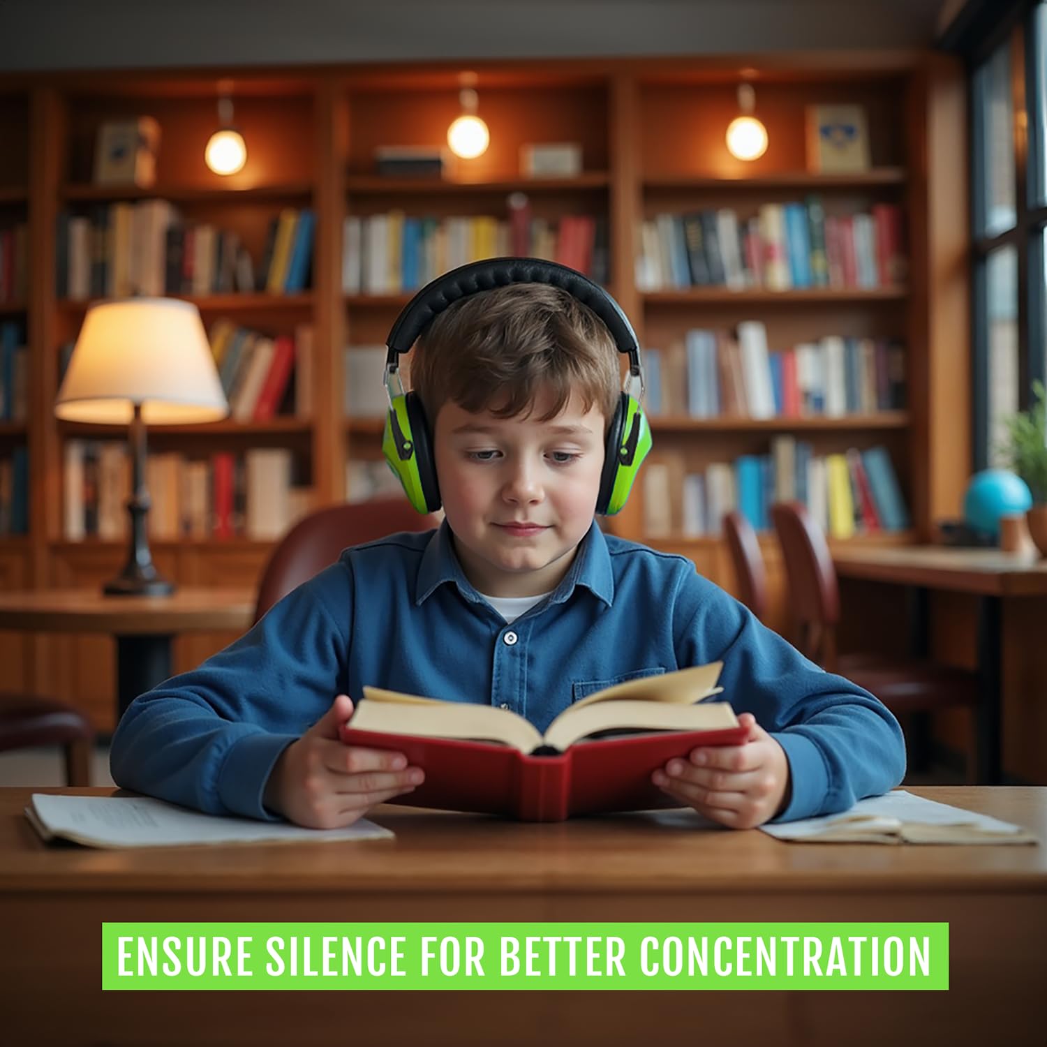 ACE SHH...! Children's hearing protection - foldable ear defenders - compact ear protectors for girls and boys - Lime - Image 3