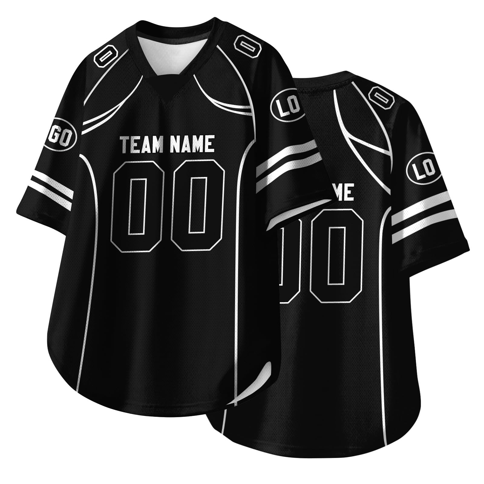 Maglie da Rugby Personalizzate con Nome della Squadra, Numero e Logo, Uniforme Stampata Personalizzata per Adulti, Giovani e Bambini in età prescolare