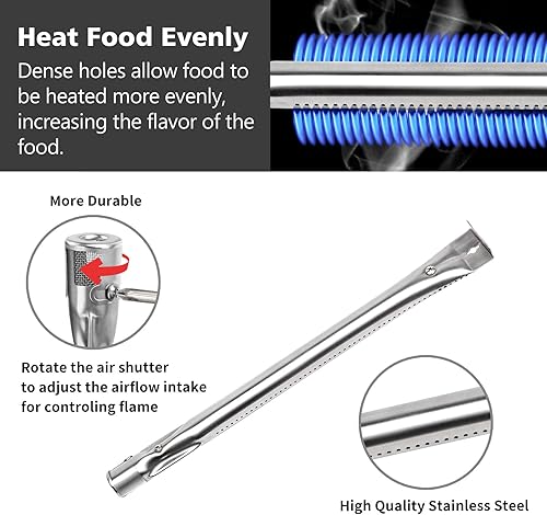 Miniatura 10 de 7635 Barras aromatizantes de 15.3 pulgadas para parrillas de gas Weber Spirit I y II serie 200, Spirit E210, S210, E220, S220 con paneles de control