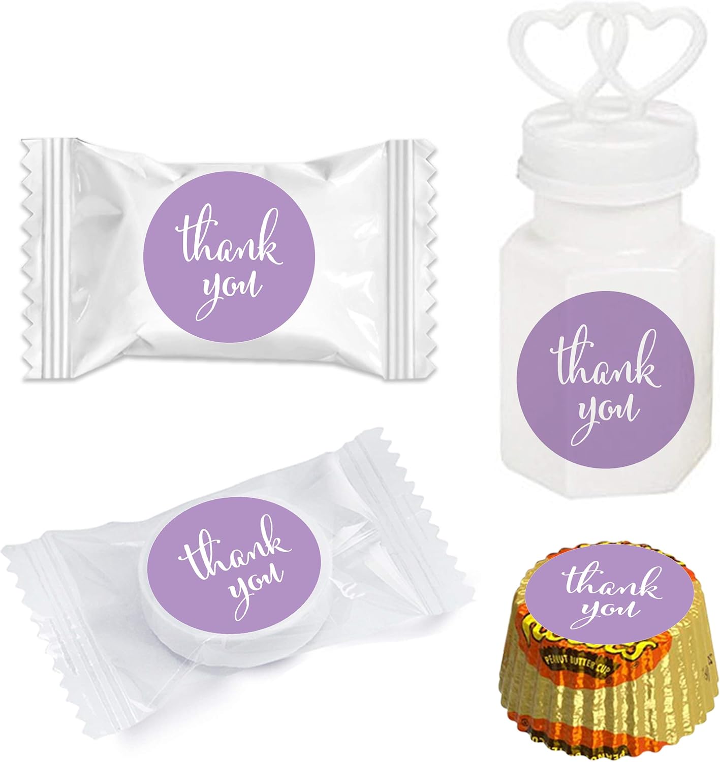 Andaz Press Chocolate Drop Labels Stickers, Thank You, Lavender, 216-Pack, for Wedding Birthday Party Baby Bridal Shower Kisses Party Favors Decor Envelope Seals : Home & Kitchen