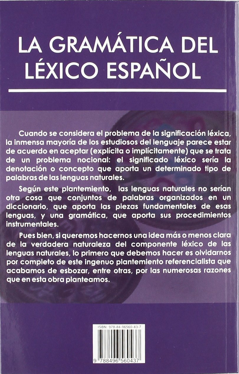 La gramática del léxico español