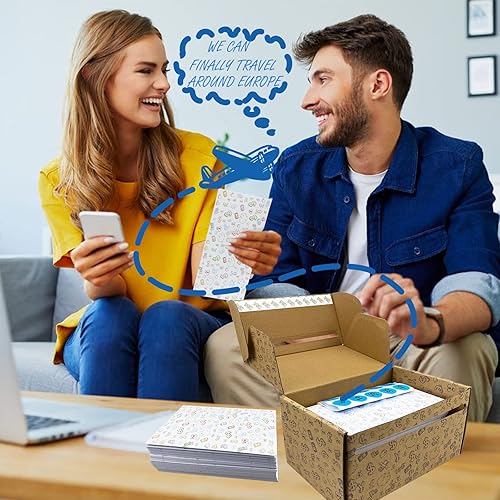 Miniatura 3 de DTESL Banco de cerditos para adultos desafío de caja de ahorro de dinero de 100 sobres grandes sobres de dinero para regalos en efectivo para