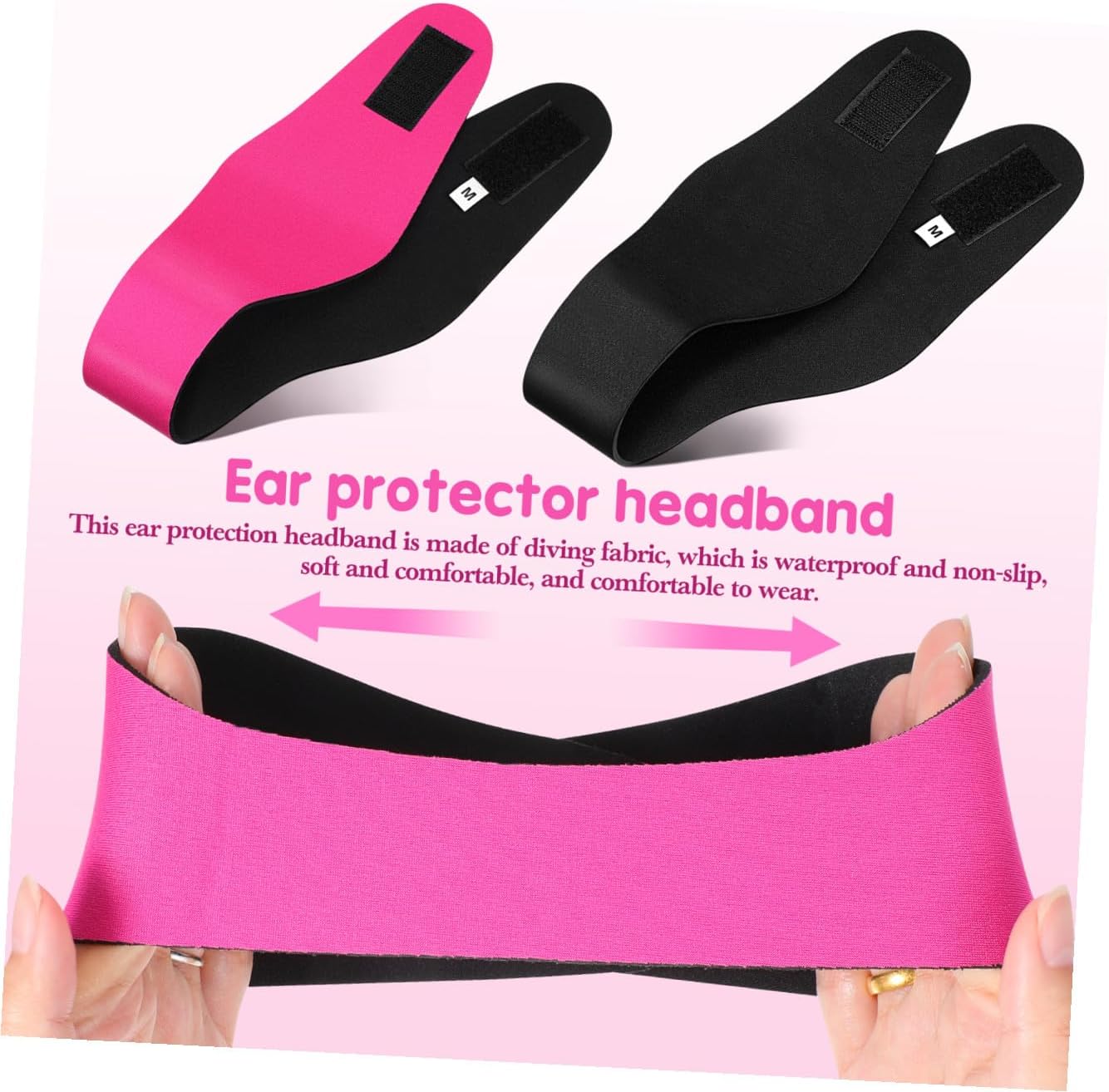 Sosoport 8pcs Elastic Swim Headband for Boy Girl Swimming Ear Protection Bands Sports Hair Bands for Toddlers Boys and Girls
