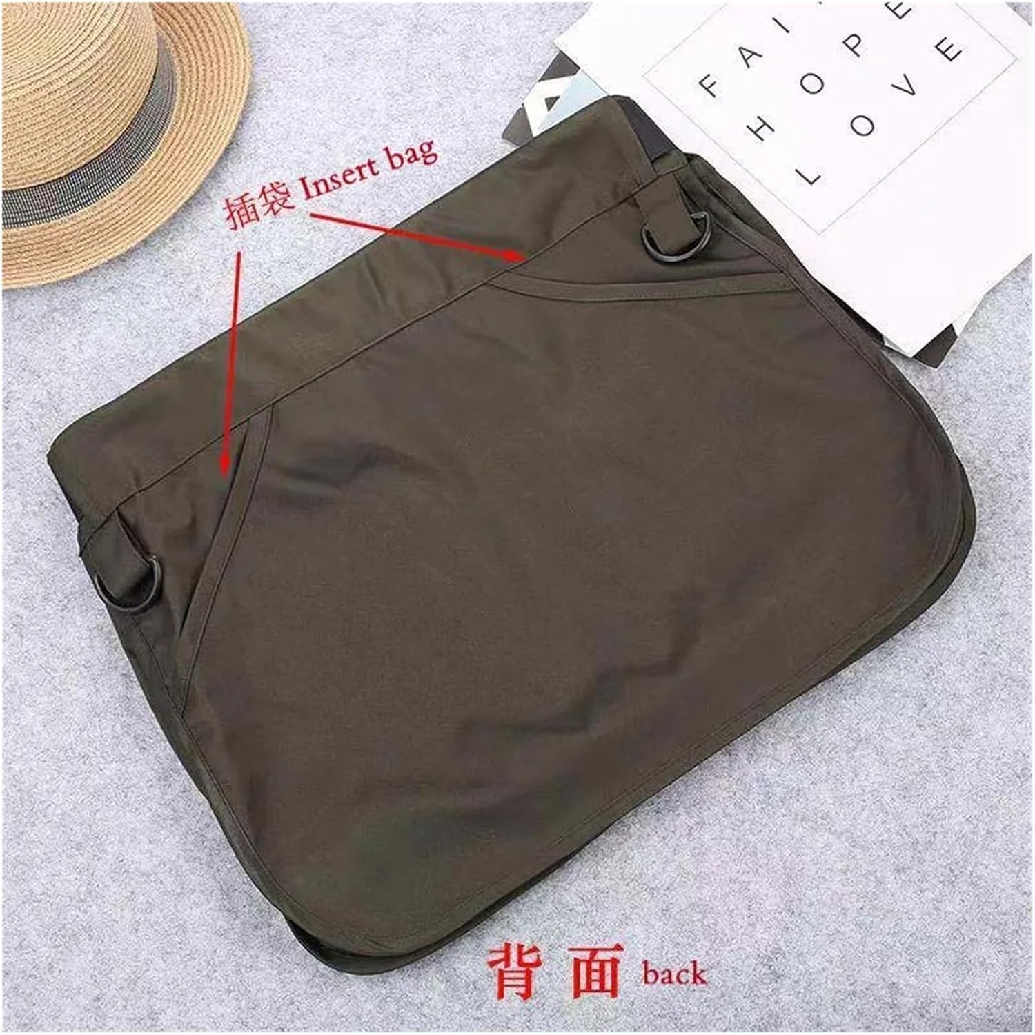 Tool Apron Multi Functional Men's and Women's Zipper Pocket Waist Seal, Outdoor Sports and Leisure Apron Bag