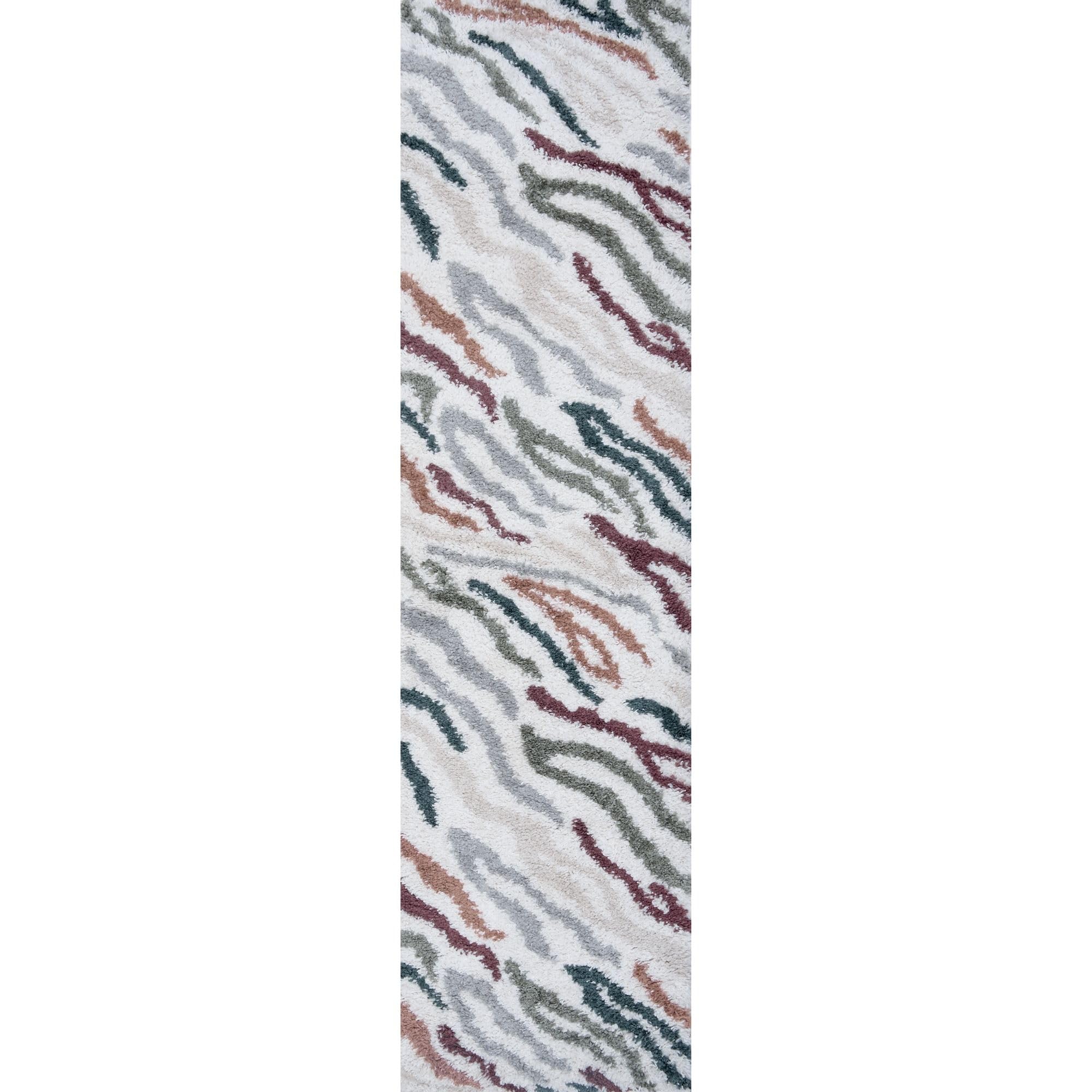 The Rugs Moodi Shaggy Multicolour Tidecrest Rug - 80X300 Cm