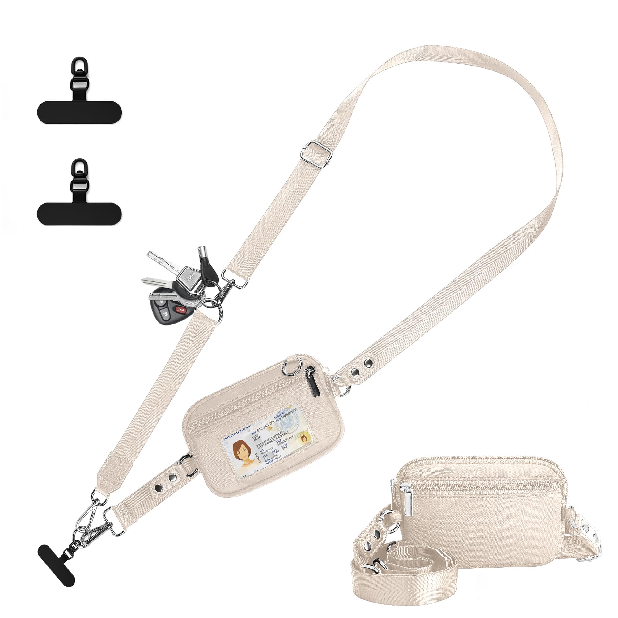 3 in 1 Phone Lanyard with Detachable Wallet - Adjustable Crossbody Neck Strap, Universal Clip for Phone/Keys/Cards-picture-13