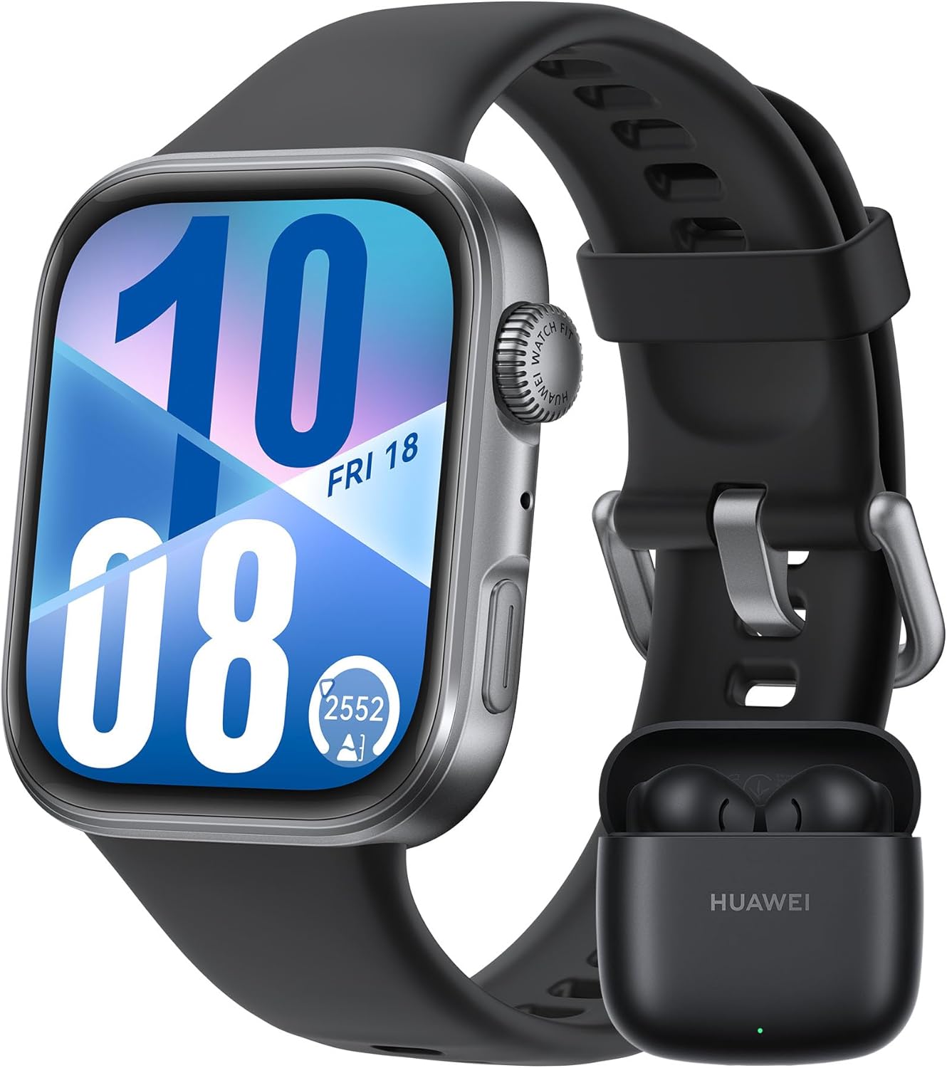 HUAWEI Watch FIT 4 Smartwatch + FreeBuds SE 2, Sports Fitness Tracker, 5ATM Wasserdicht, Gesundheits-Insights, Bis zu 10 Tage Akku, Kompatibel mit Android™ & iOS, 30 Monate Garantie, Schwarz