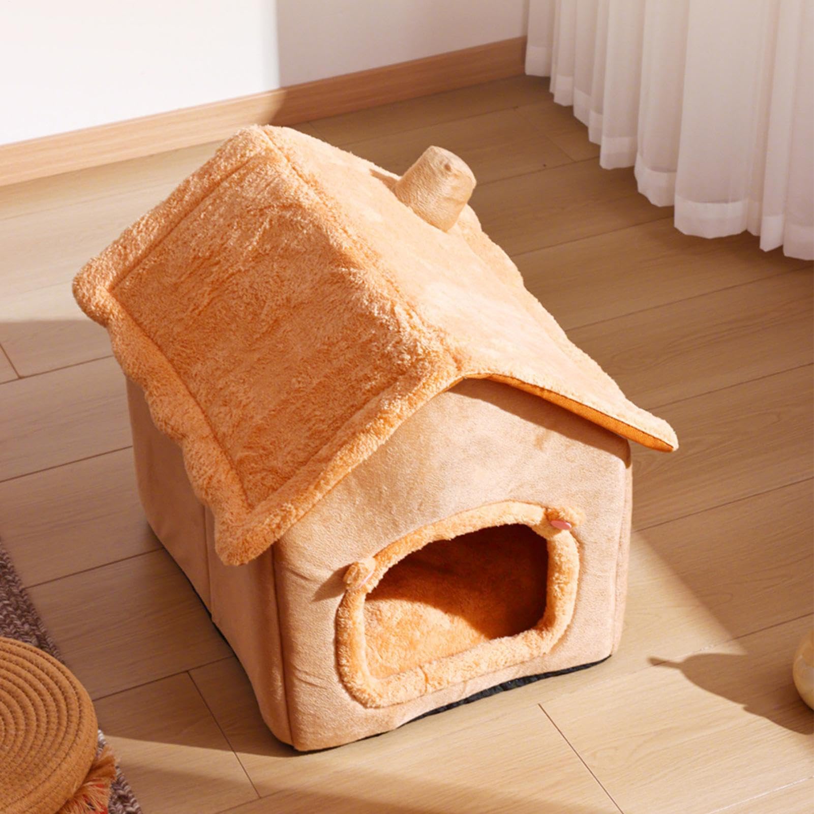 Katzenbett Höhle Waschbar Und Warm Mit Abnehmbarem Kissen