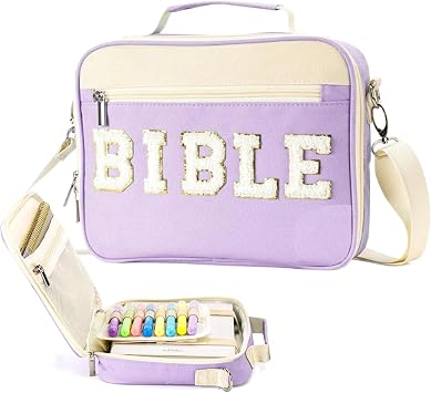 Cover,Handbag with Adjustable Strap,Scripture Holder Case - for Church Pastors Christians Prayer Meeting Missionary Trip Travelers Travel Women Girls Ladies Studying Business Office