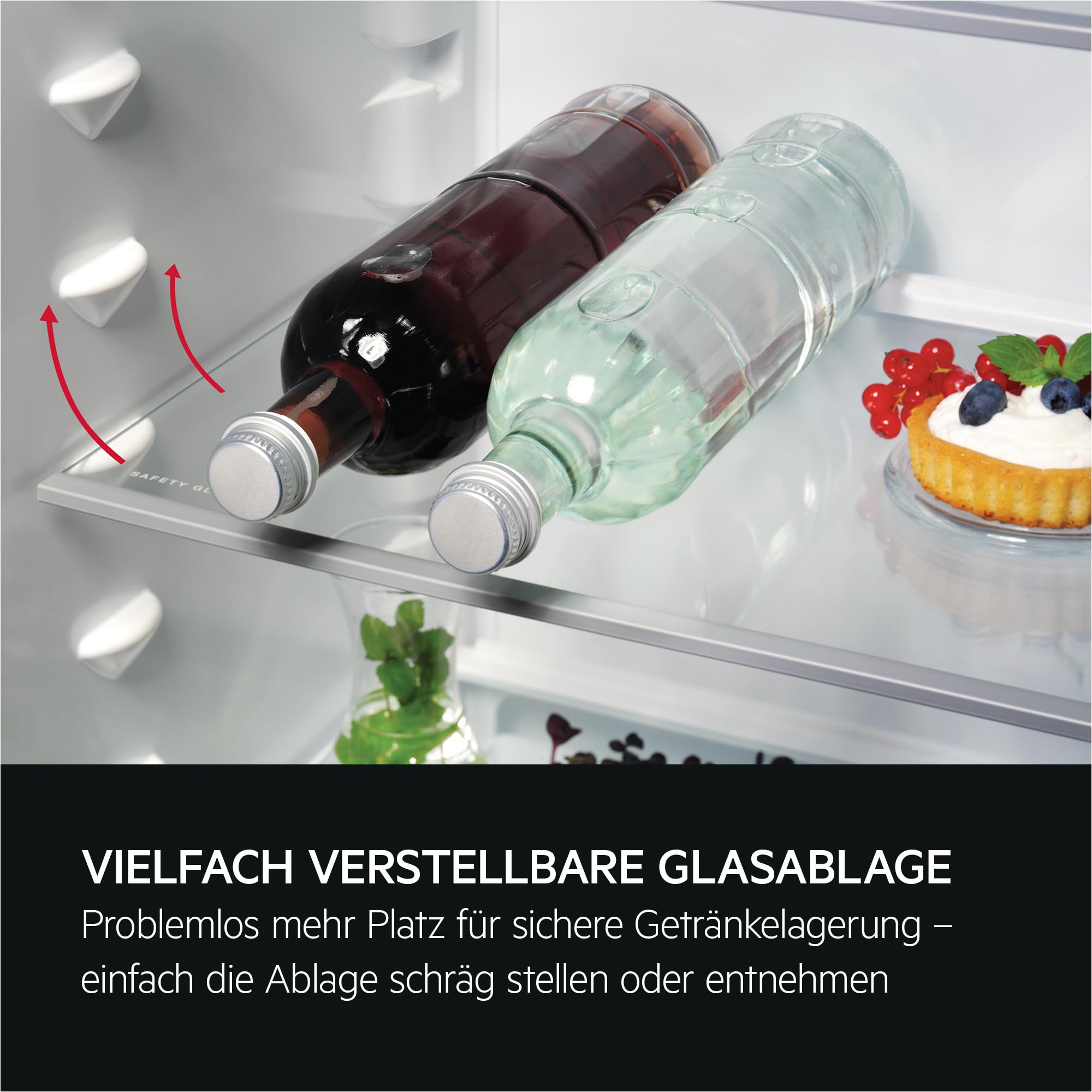AEG Einbau-Kühl-Gefrier-Kombination 178cm, Serie 6000 TwinTech: NoFrost Abtauautomatik dank getrenntem Kühl- 195L & Gefrierraum 62L, LED-Display, Schnell-Gefrieren, Türalarm, Schlepptür, TSC6N183ES