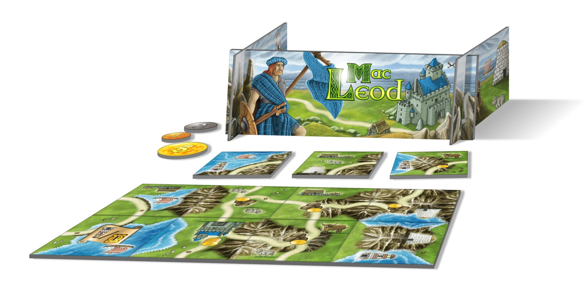 Lookout, Isle of Skye: Vom Häuptling zum König, Grundspiel, Kennerspiel des Jahres 2016, Legespiel, 2-5 Spieler, Ab 8+ Jahren, 60 Minuten, Deutsch