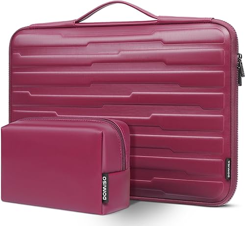 DOMISO Funda para laptop de 15.6 pulgadas, resistente al agua, a prueba de golpes, con asa y bolsa de accesorios, compatible con DellHPThinkPad