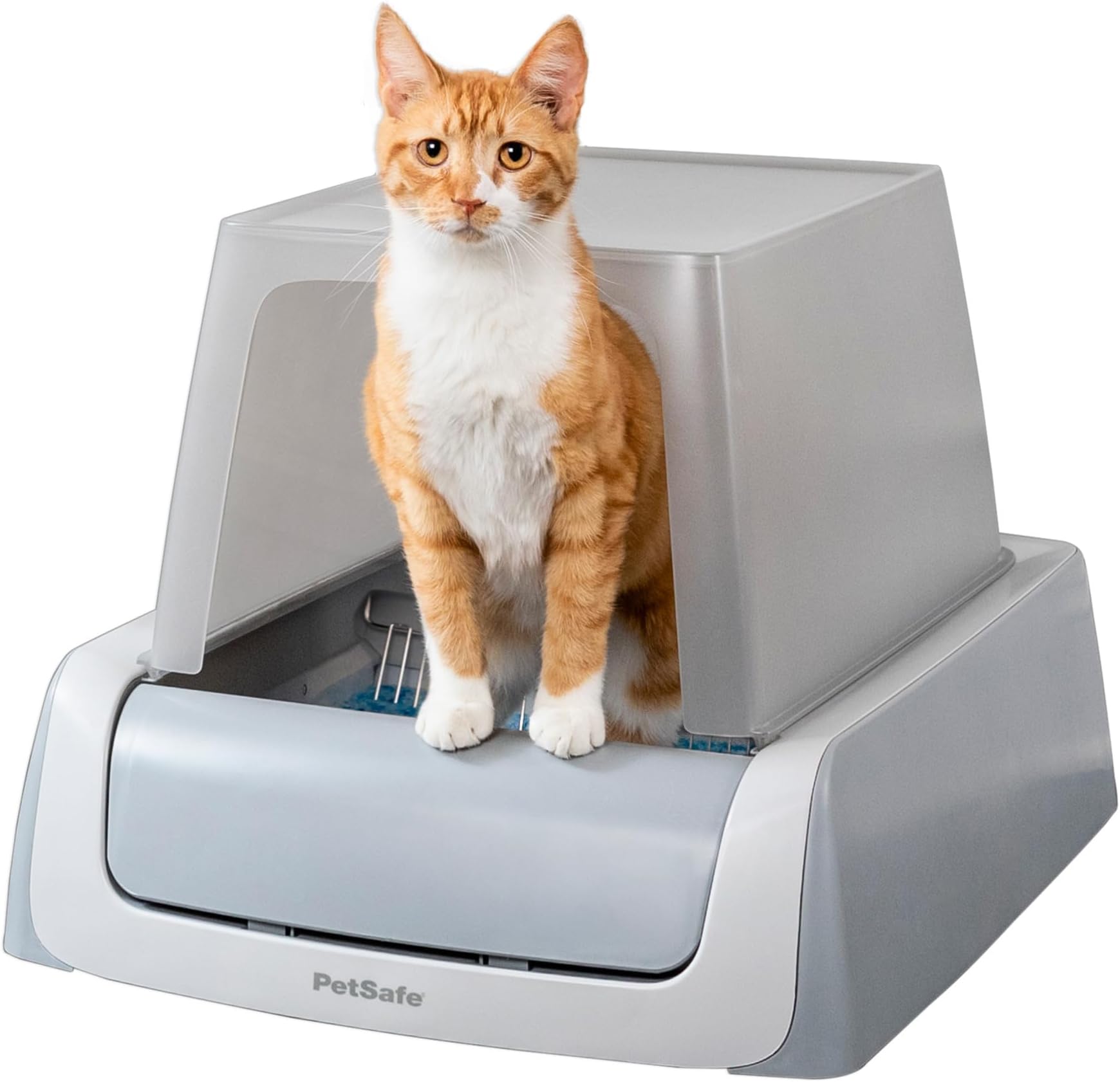PetSafe ScoopFree Covered Self-Cleaning Cat Litter Box, Second Generation - No Scooping, Privacy, Health Monitoring