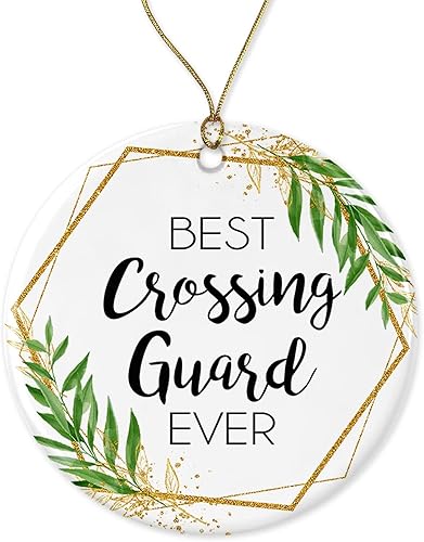 Adorno de Navidad de guardia de cruce, regalo de adorno de Navidad para guardia de cruce, el mejor guardia de cruce del mundo, el mejor guardia de