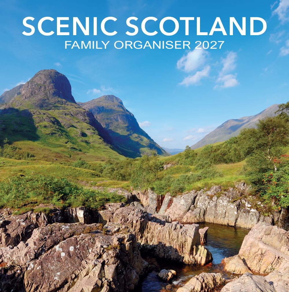 2027 Scotland Calendar: Scenic Scotland Family Organiser - Square Wall Calendar - Month to View - 12 Months