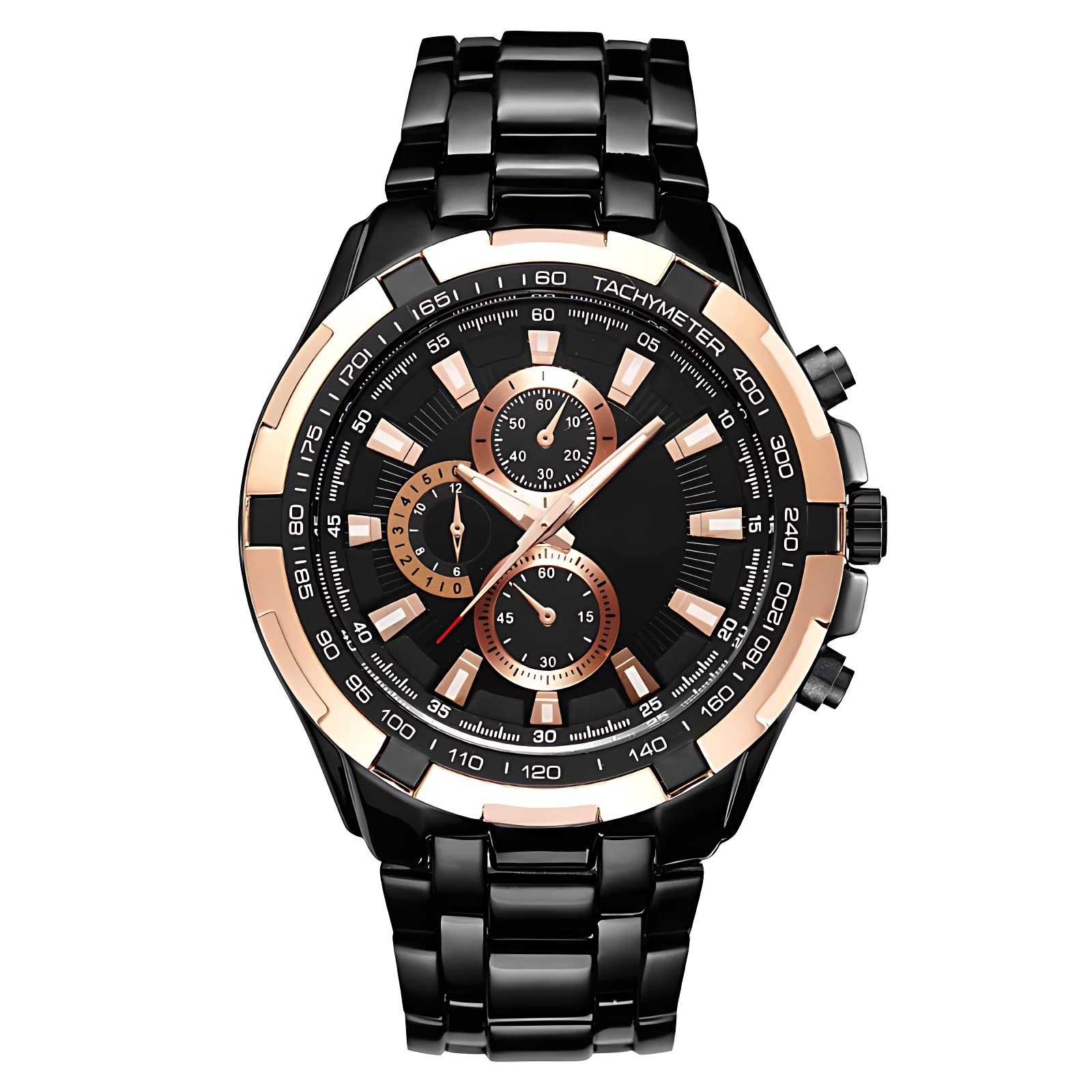CLOUDWOOD Analog Black Dial Stylish Stainless Steel Wrist Watch for Men -CLWD60 (Black) (B0BVHZQ45J) Amazon Price History, Amazon Price Tracker