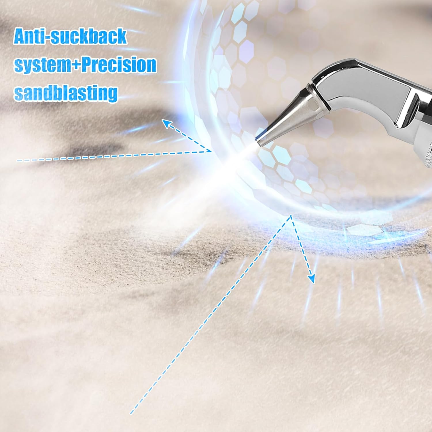 4H Aluminum Oxide Air Arasion Sandblaster System, 360° Sandblasting Without Dead Angles, HPSZZ-02