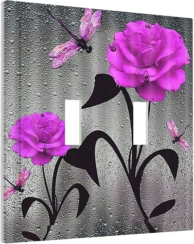 Miniatura 46 de Cubierta de interruptor de luz de palanca de hojas tropicales negras y doradas, hoja de palmera, decoración de 1 cuadrilla, placa frontal eléctrica