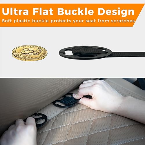 Miniatura 5 de Organizador de asiento trasero de automóvil con bandeja, 9 bolsillos de almacenamiento protector de asiento trasero con soporte plegable para