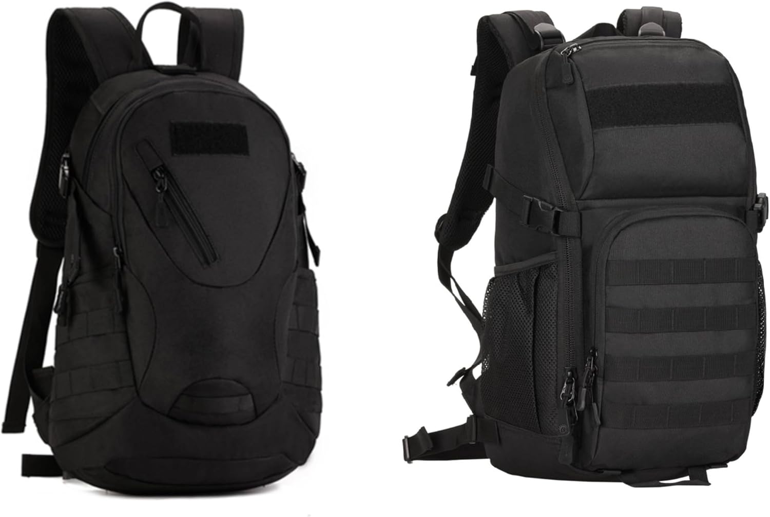 Huntvp 12L Military MOLLE Backpack - Tactical Assault Pack For School, Hiking, Camping, Travel, Black