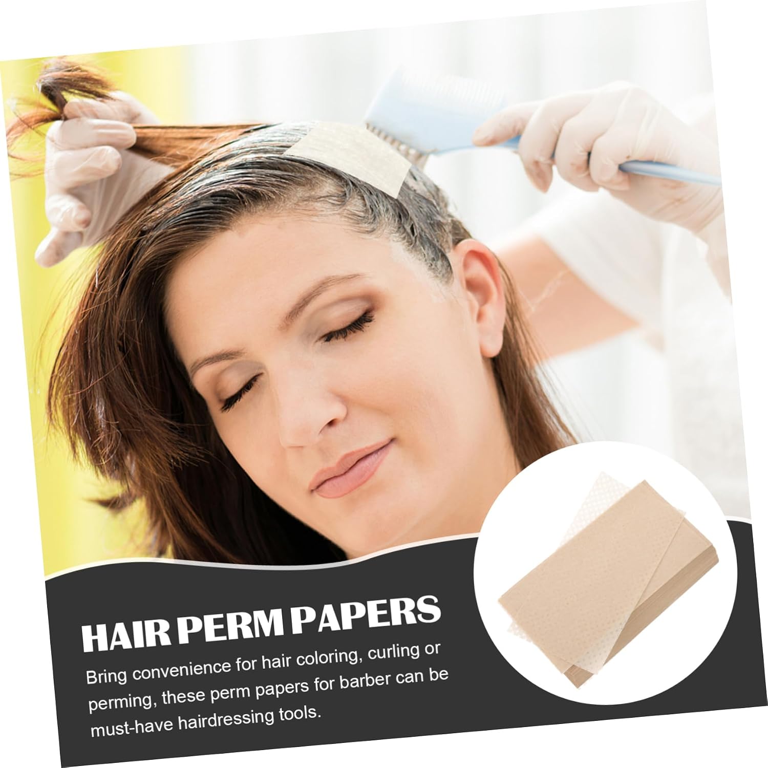 500Pcs Disposable Salon Perm Papers 4.13X2.75In Hair Perm Paper Wraps for Curling Perming Hair Styling Tools for Barber and Home Diy Hairdresser Supplies
