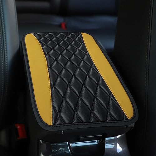 Pincuttee Funda de cuero sintético para reposabrazos de consola central, 1 unidad, alfombrilla universal para reposabrazos, funda impermeable para