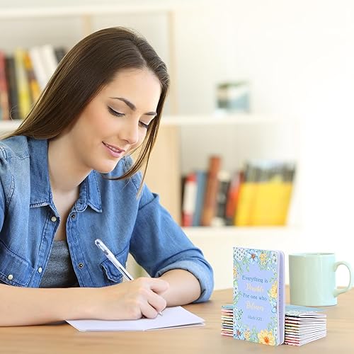 Miniatura 7 de Faccito Cuaderno con versículo bíblico, mini bloc de notas cristiano, inspirador, pequeño, religioso, motivacional, pequeño, regalo cristiano para